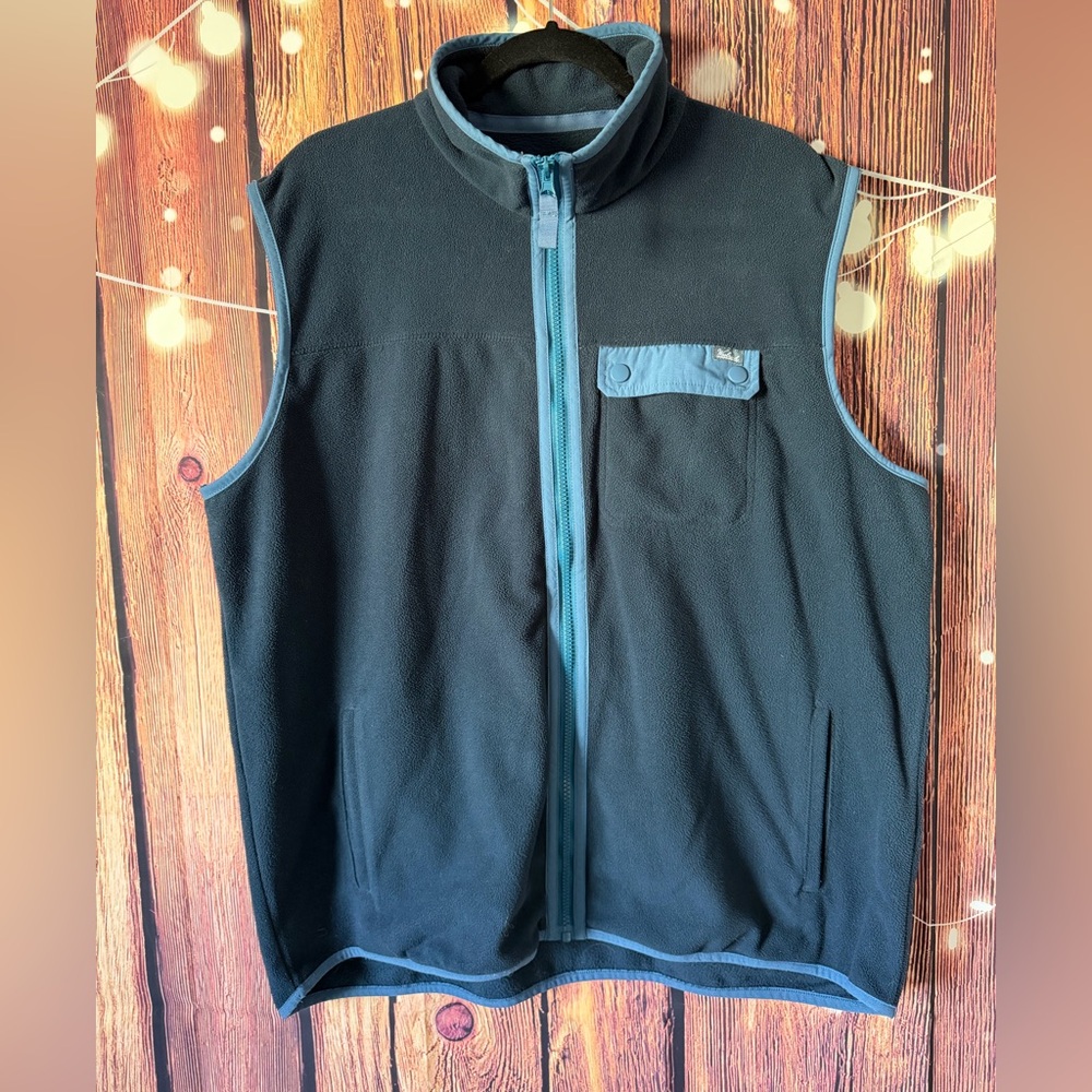 Woolrich Men's Blue Full-Zip Fleece Vest Sleeveless Jacket
Size XL